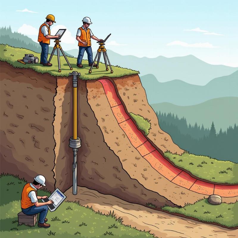 Khảo sát địa chất công trình và xử lý trượt đất cục bộ chuyên sâu